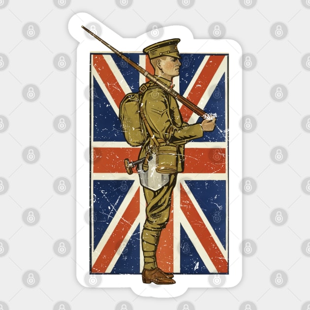 Vintage British Soldier Sticker by Distant War